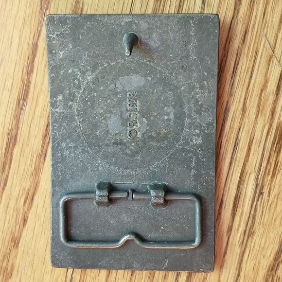 1978 Kawasaki vintage brass belt buckle. - Picture 2 of 4